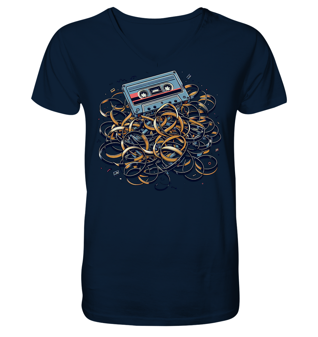 80s Kasettentape - V-Neck Shirt