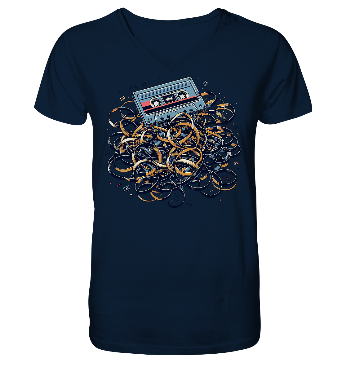 80s Kasettentape - V-Neck Shirt