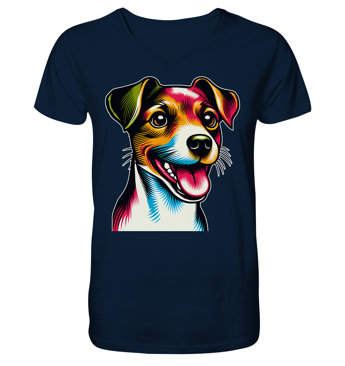 Jack Russell Terrier Pop Art - V-Neck Shirt