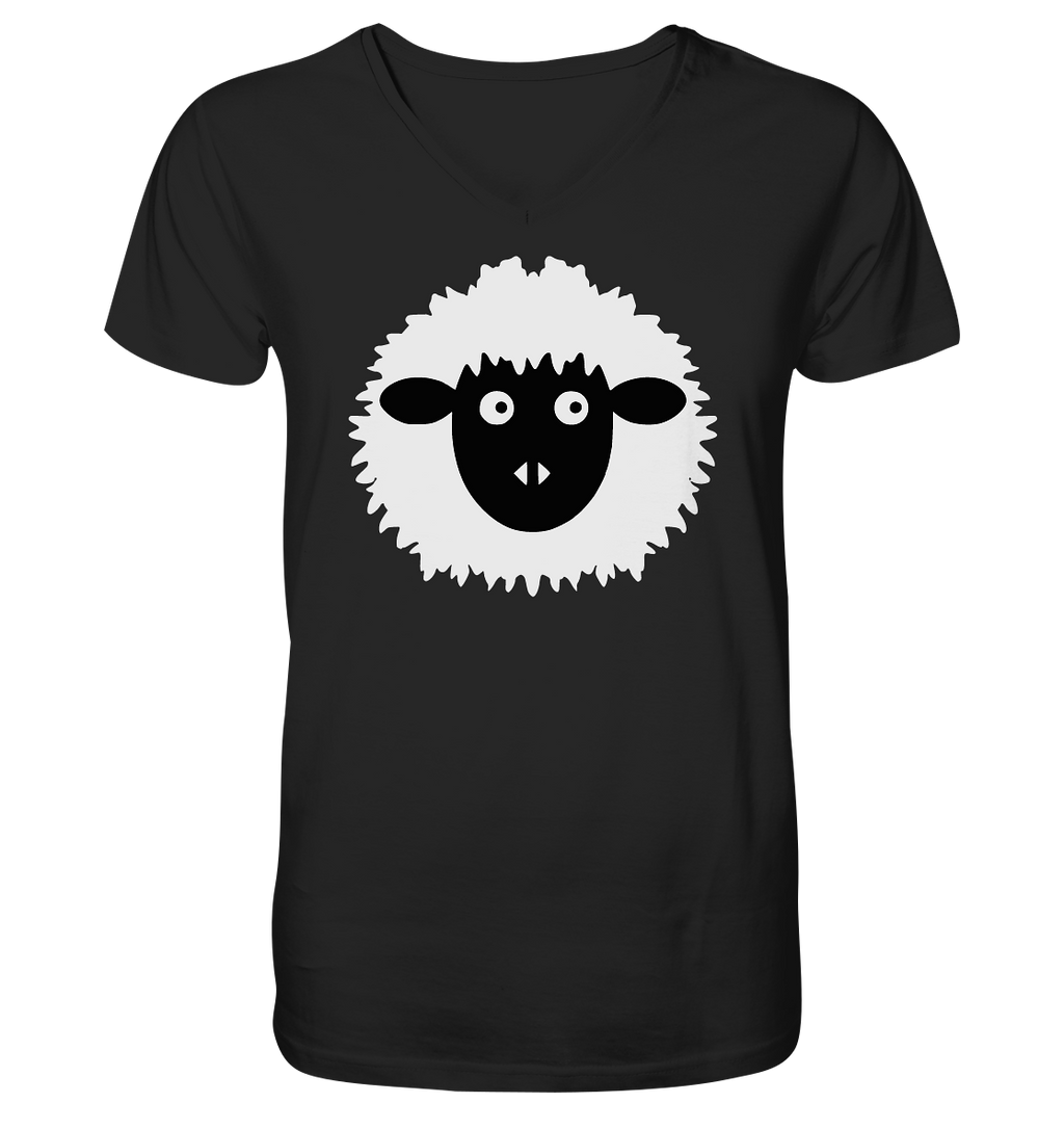 Schaf comic -personalisierbar - V-Neck Shirt