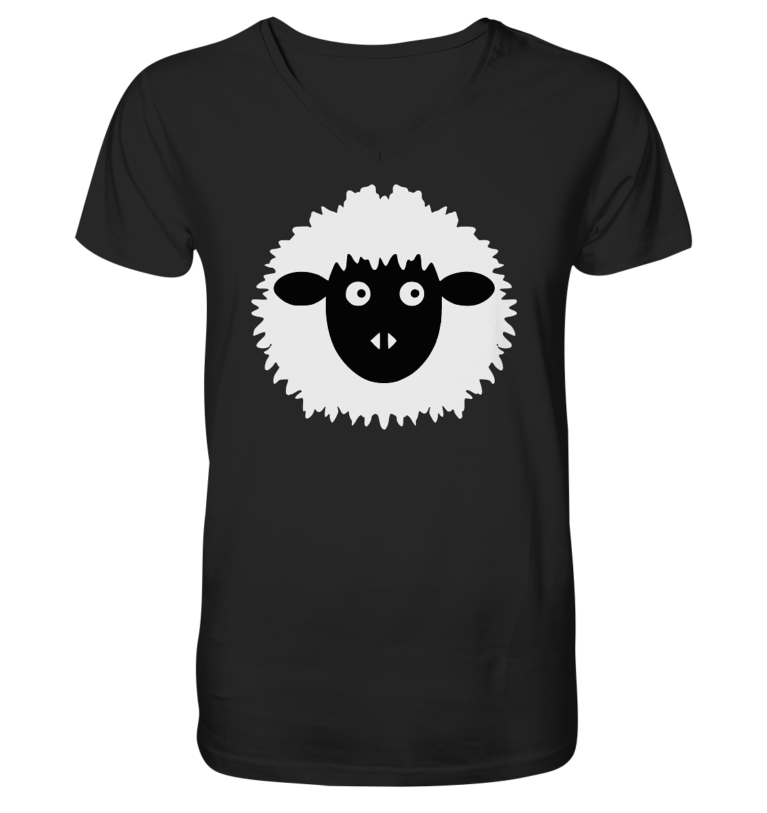Schaf comic -personalisierbar - V-Neck Shirt
