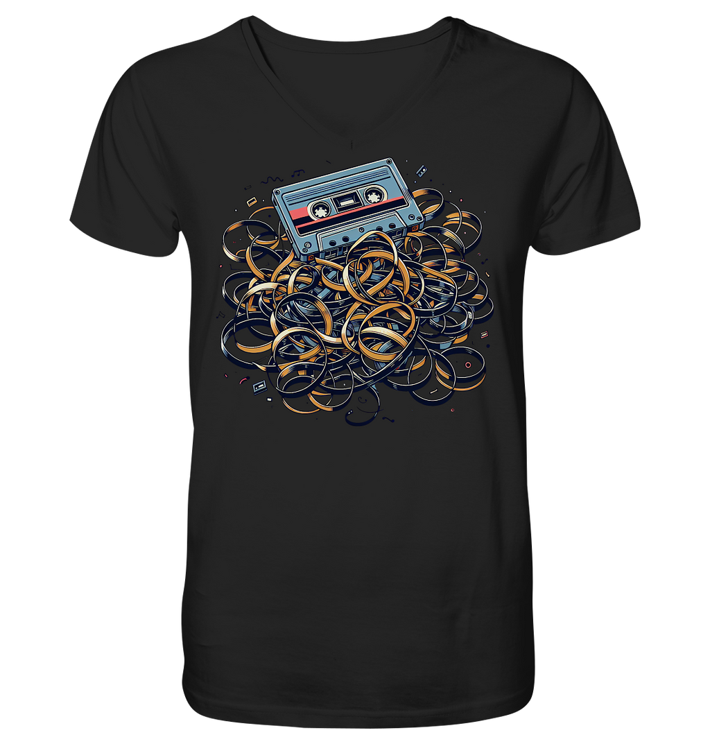 80s Kasettentape - V-Neck Shirt