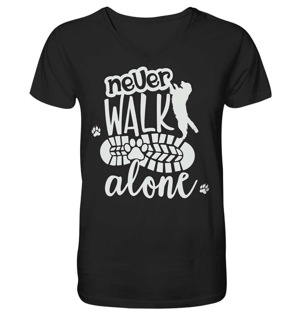 Hundefreunde You never walk alone - personalisierbar - V-Neck Shirt