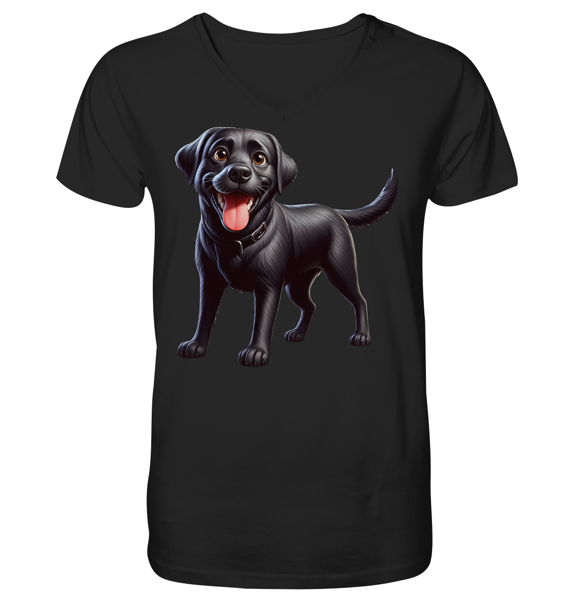 Cartoon Labrador Retreiver - personalisierbar - V-Neck Shirt