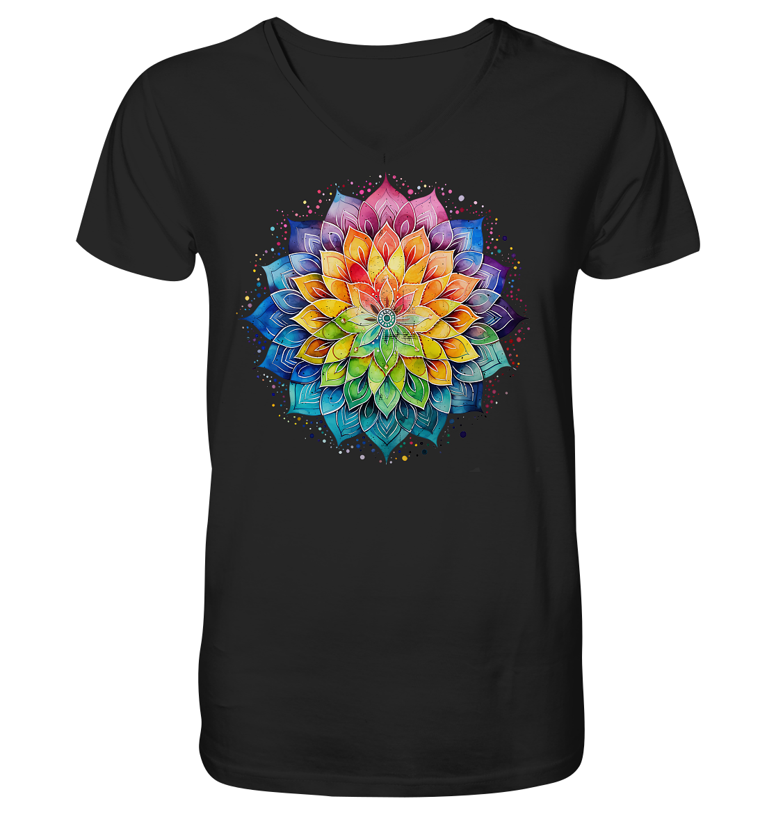 Lotus Mandala Yoga - V-Neck Shirt
