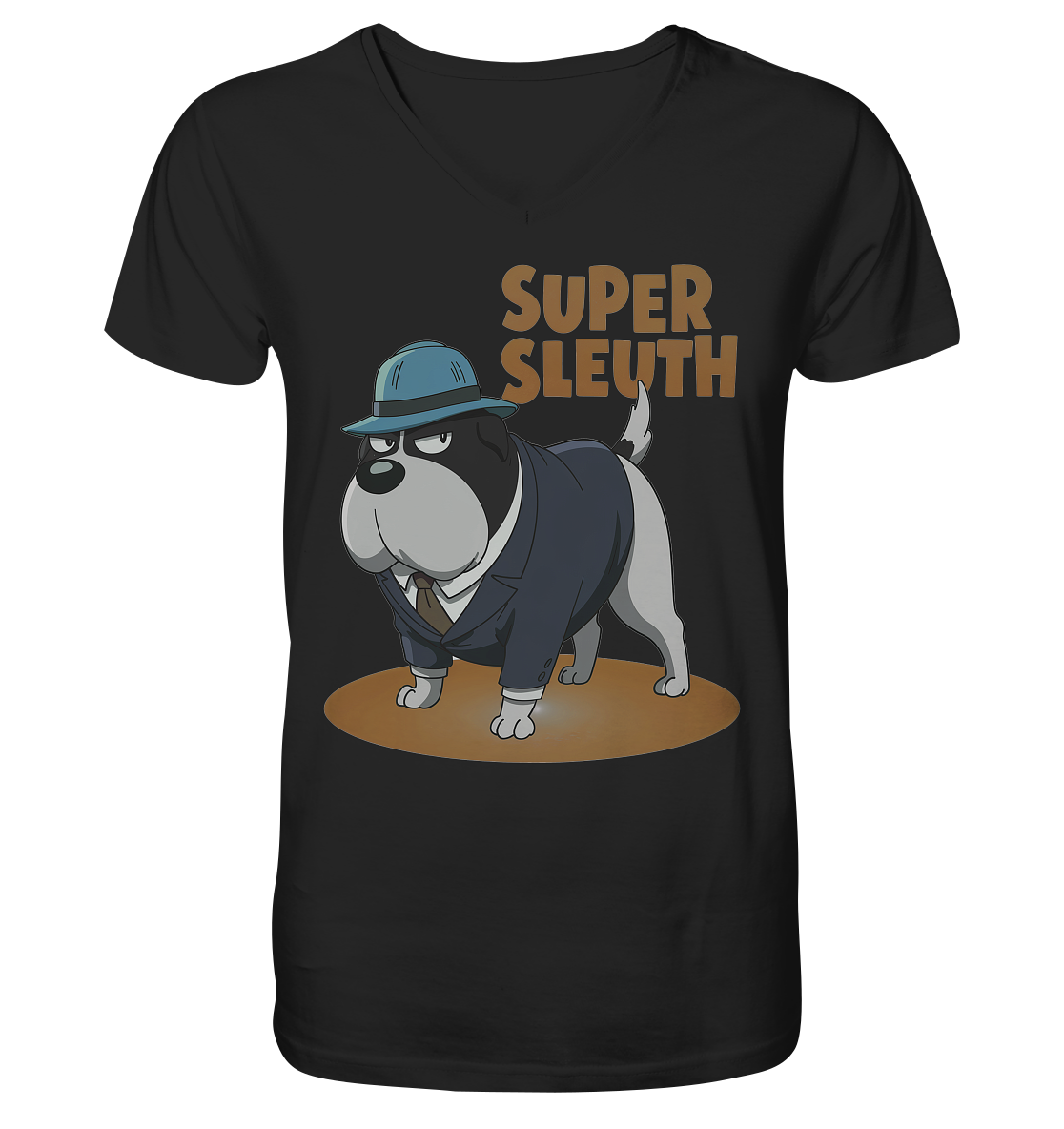 Hund Super Sleuth Detektiv - V-Neck Shirt