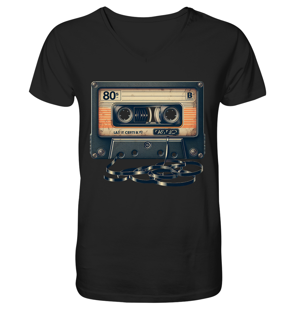 80s Kassettentape - V-Neck Shirt