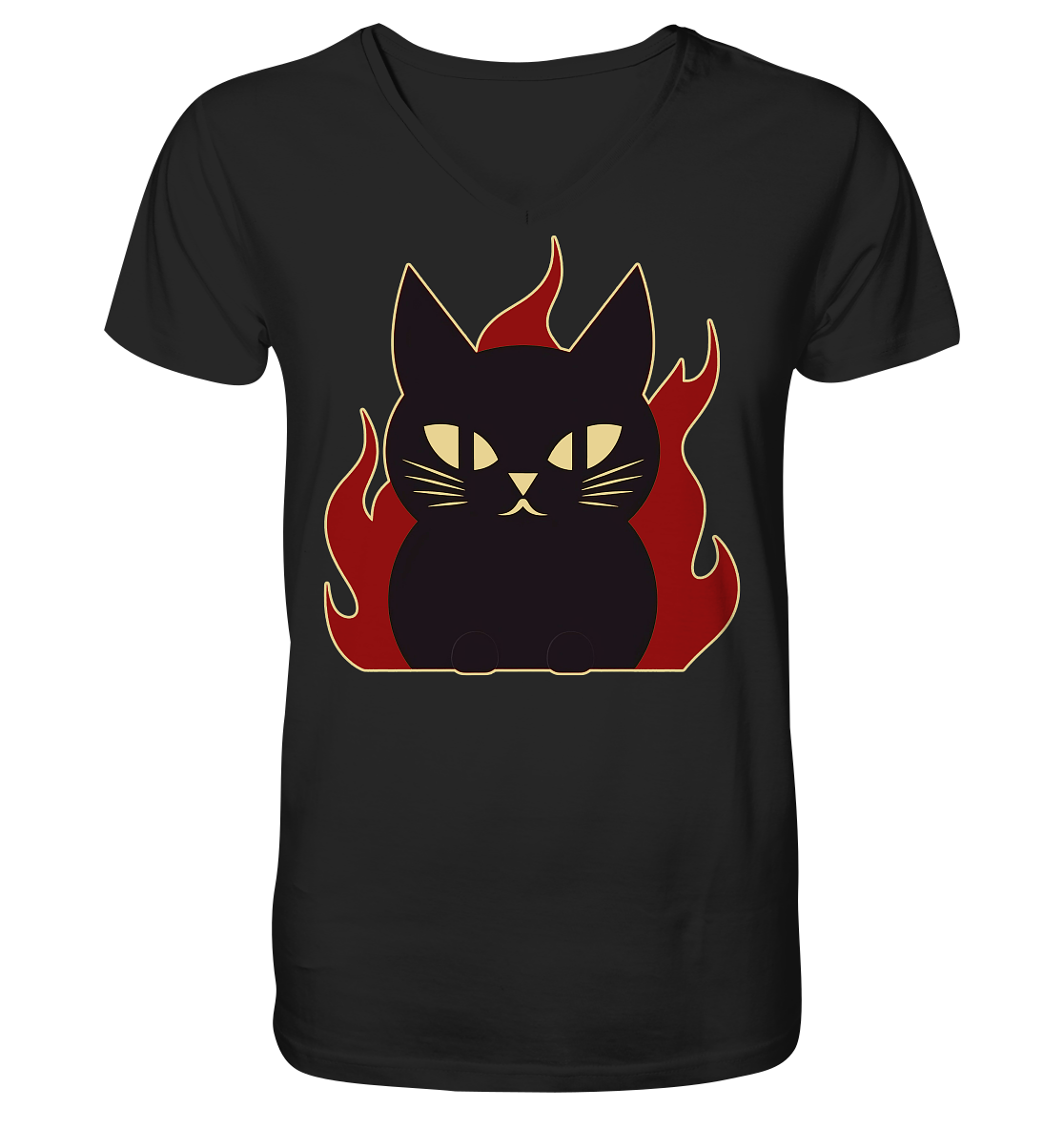 Devil Cat  illustration - V-Neck Shirt