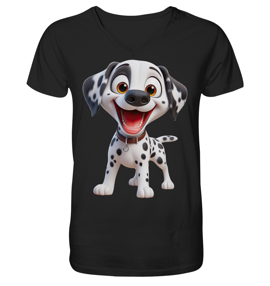 Dalmatina Cartoon - personalisierbar - V-Neck Shirt