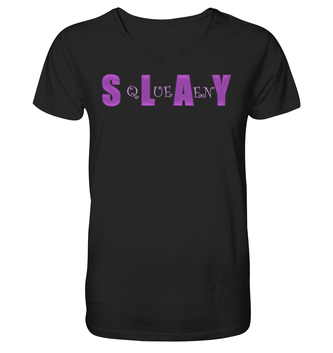 Slay Queen - personalisierbar - V-Neck Shirt
