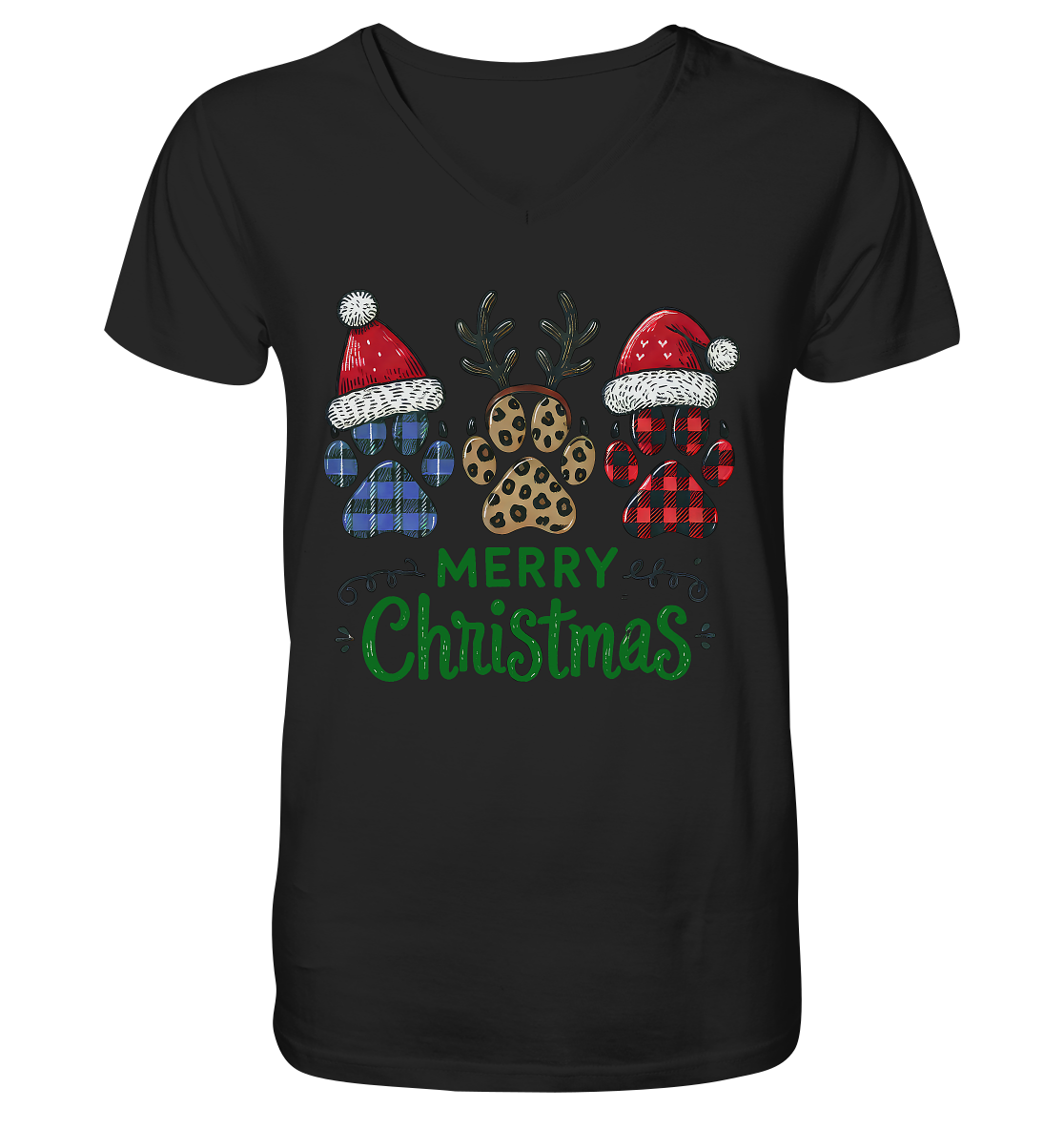 Paw Merry Christmas  - V-Neck Shirt