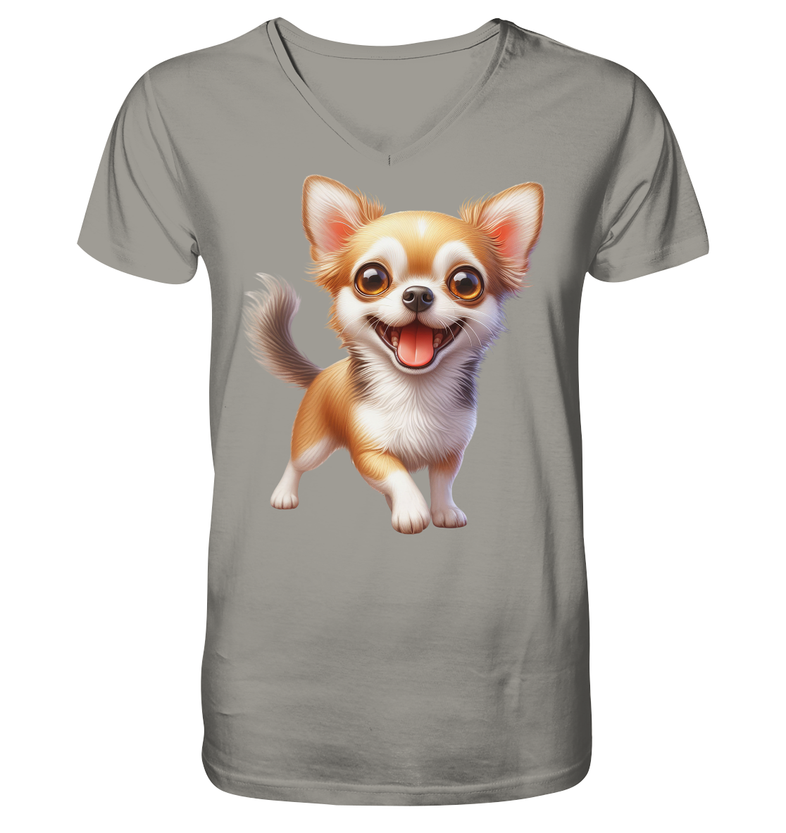 Chihuahua Cartoon - personalisierbar - V-Neck Shirt