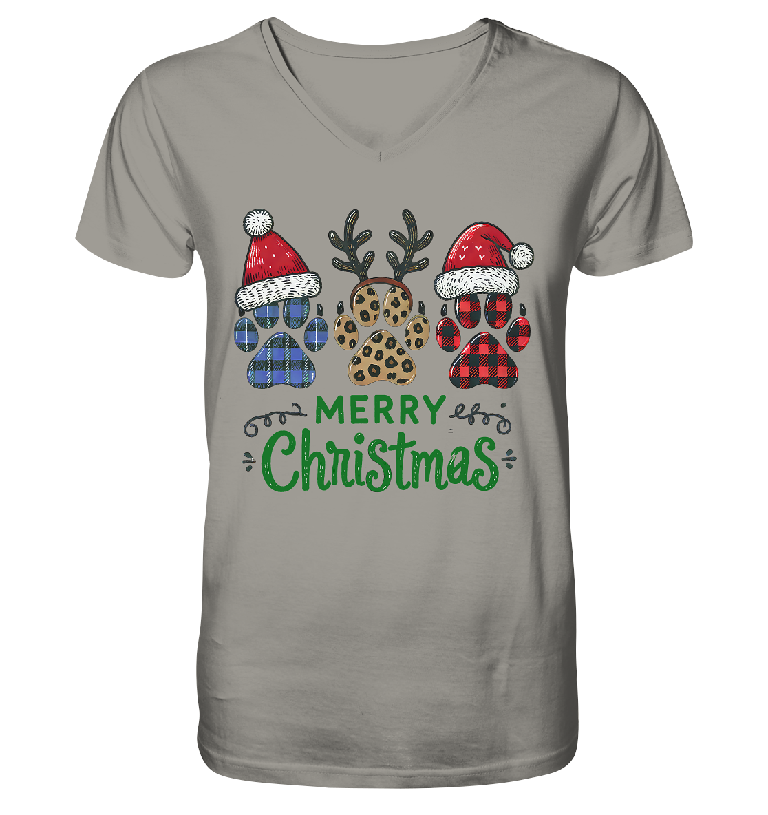 Paw Merry Christmas  - V-Neck Shirt