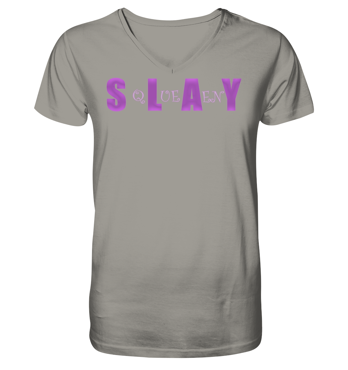 Slay Queen - personalisierbar - V-Neck Shirt
