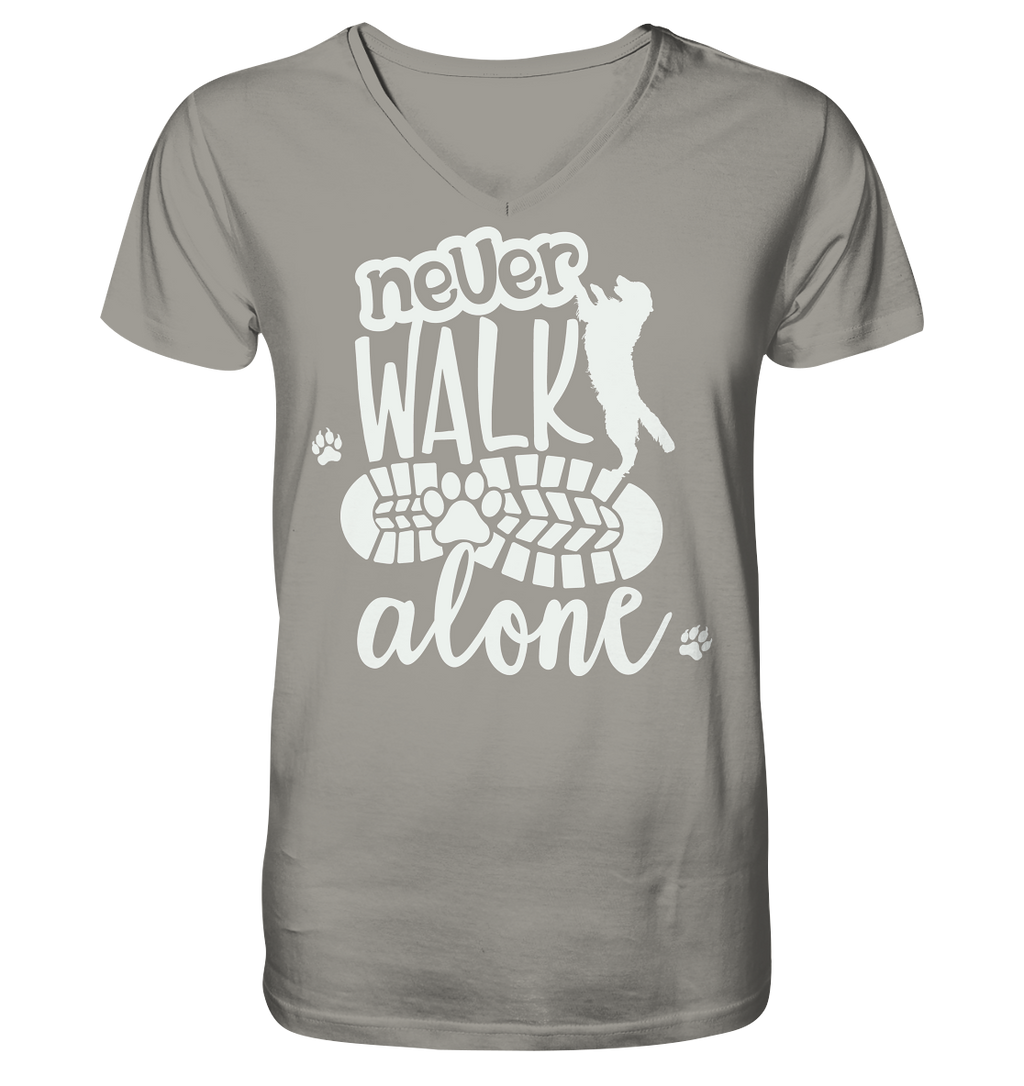 Hundefreunde You never walk alone - personalisierbar - V-Neck Shirt