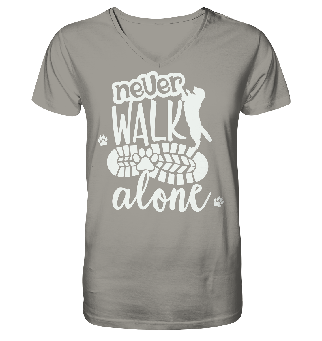 Hundefreunde You never walk alone - personalisierbar - V-Neck Shirt