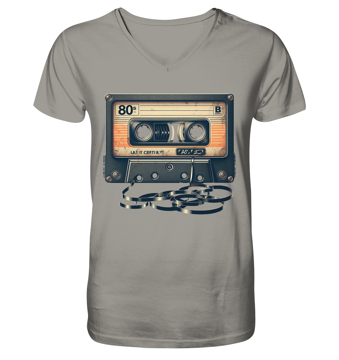 80s Kassettentape - V-Neck Shirt