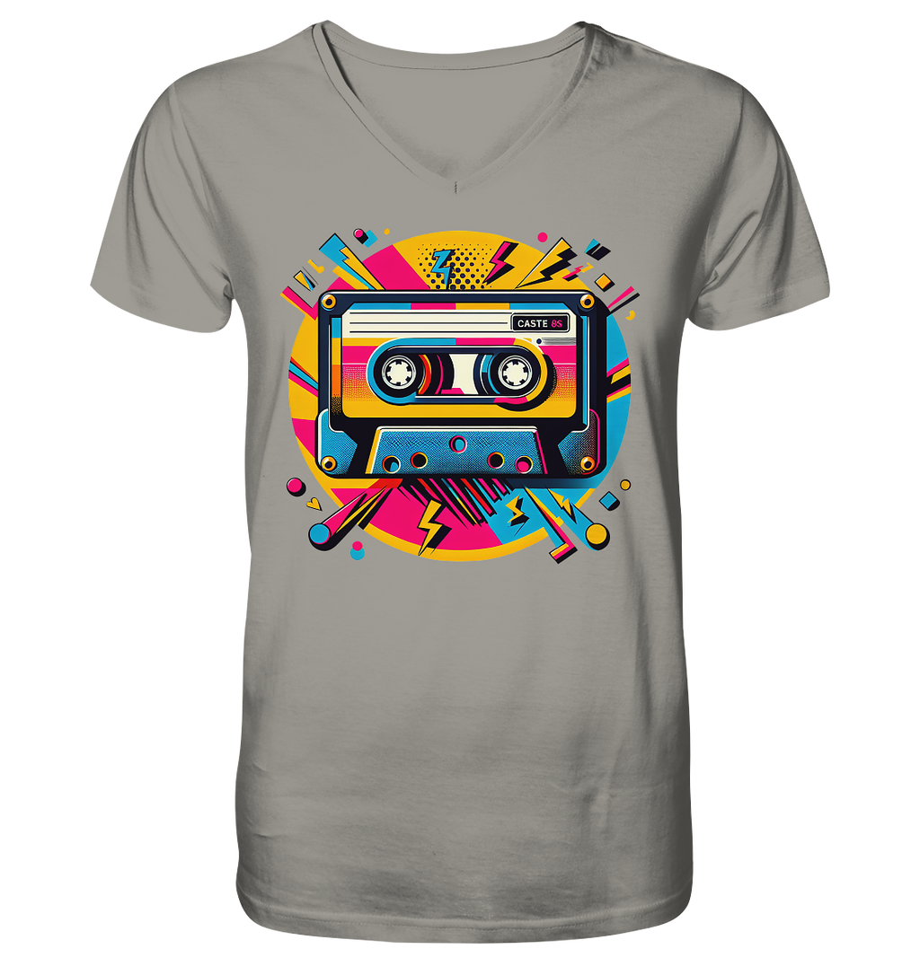 80s Kasettentape - V-Neck Shirt