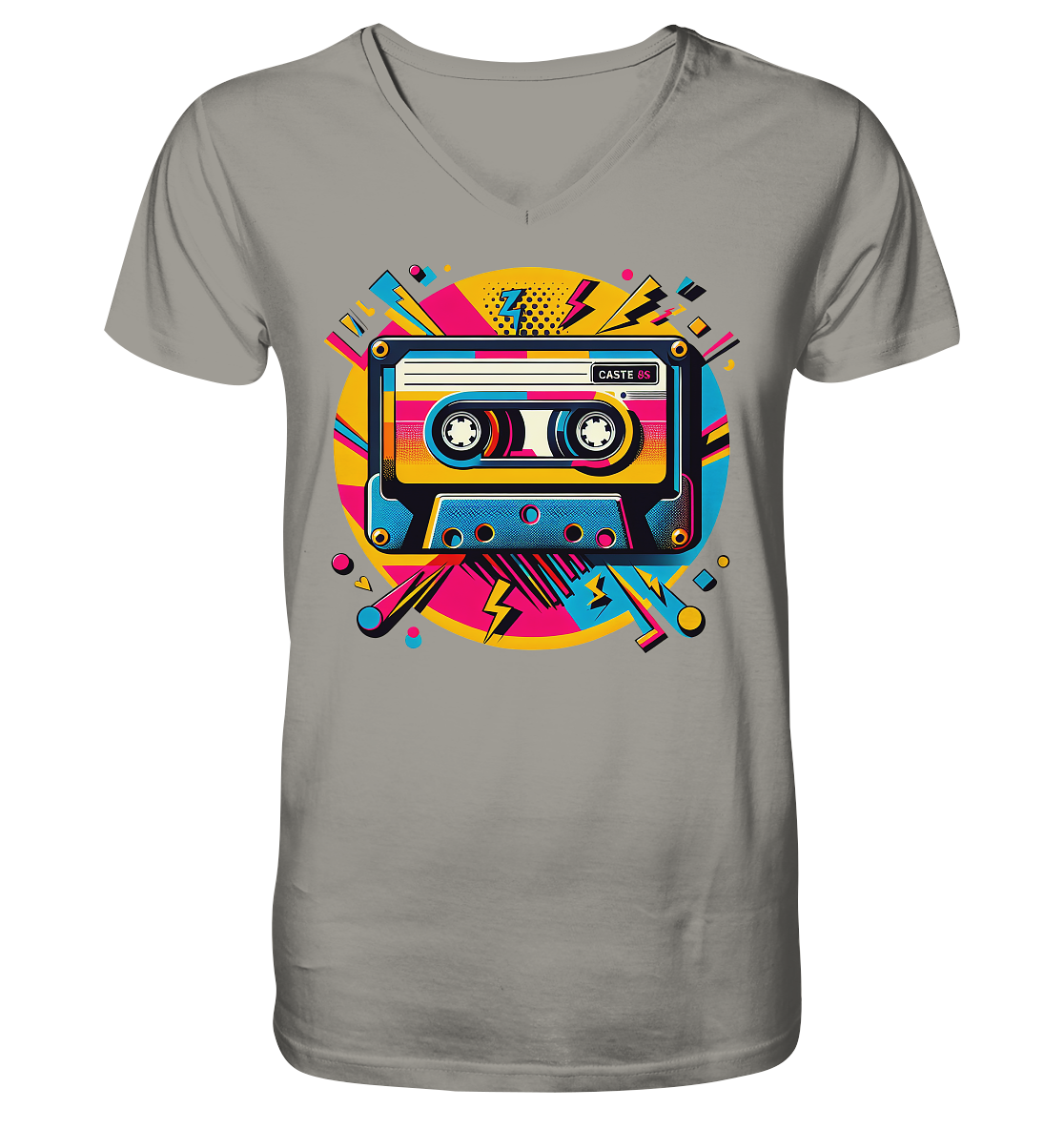 80s Kasettentape - V-Neck Shirt