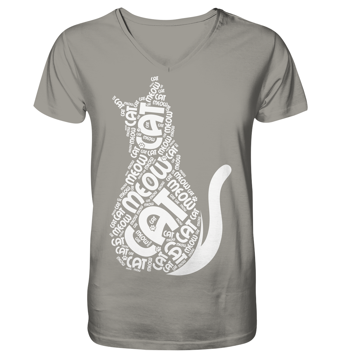Katzen Cat slogan  - V-Neck Shirt