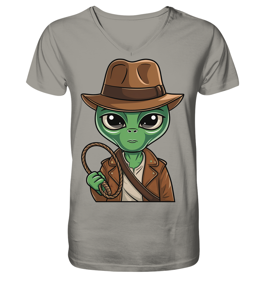 Alien Abenteurer Cartoon - V-Neck Shirt