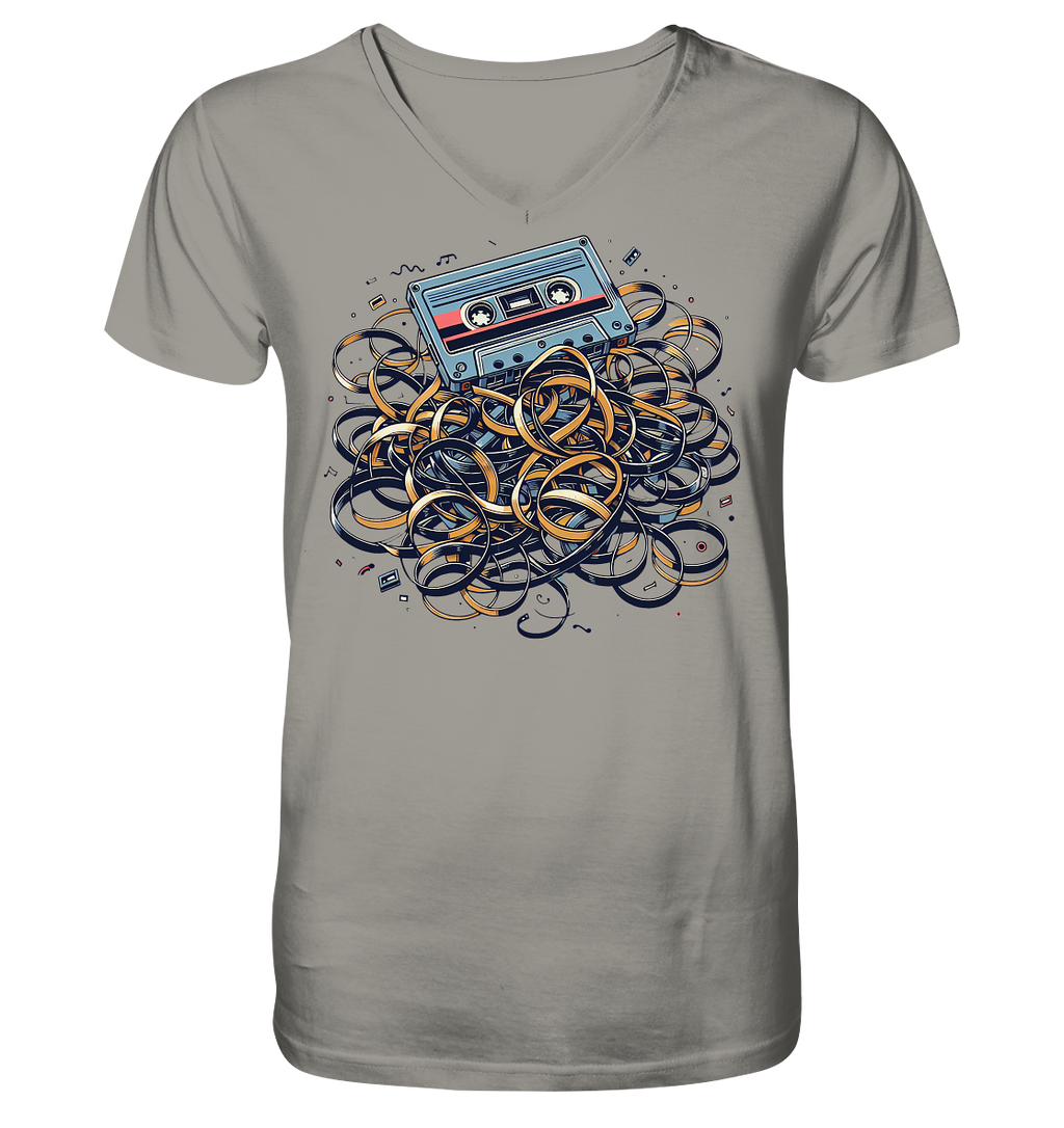80s Kasettentape - V-Neck Shirt