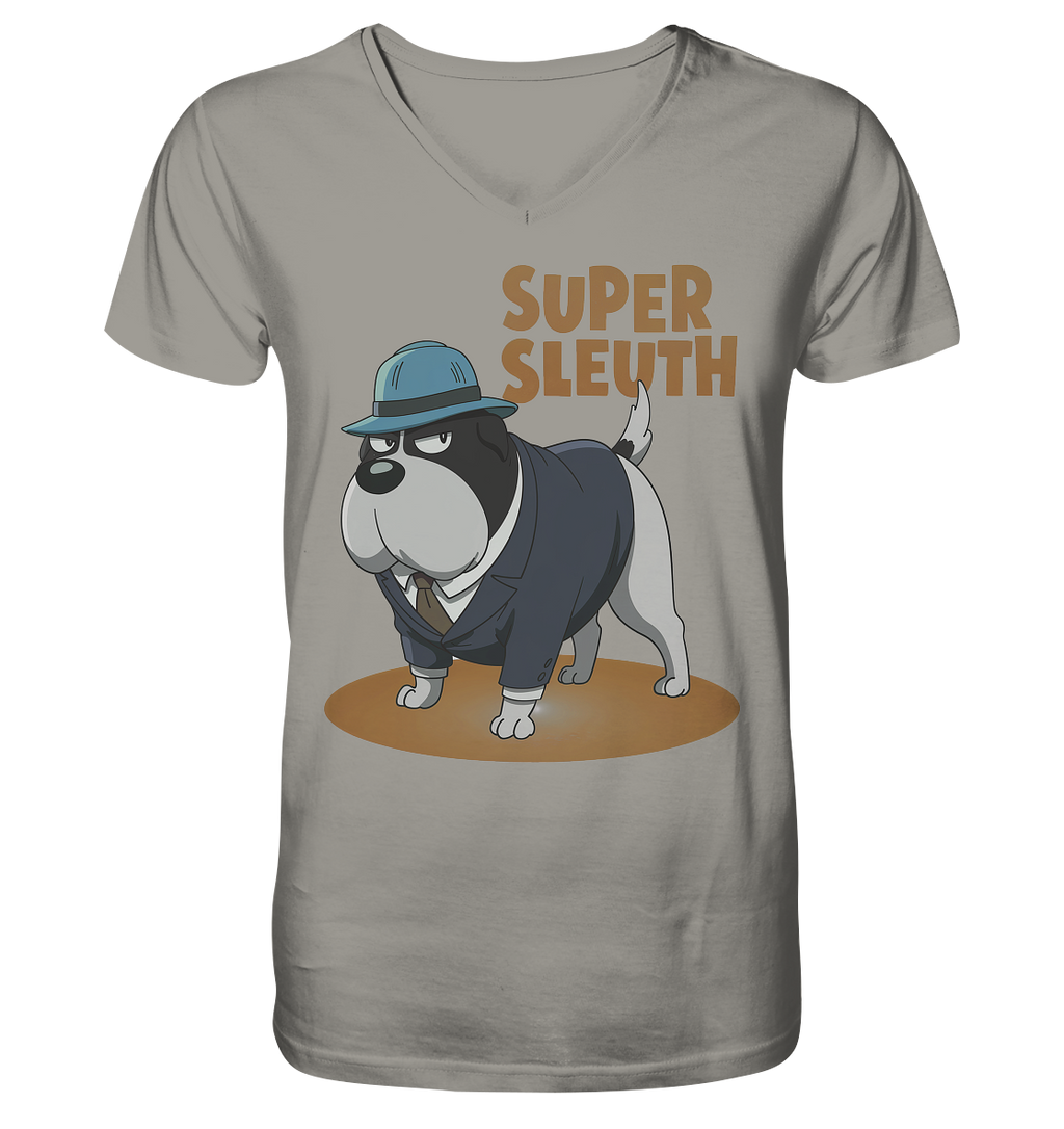 Hund Super Sleuth Detektiv - V-Neck Shirt