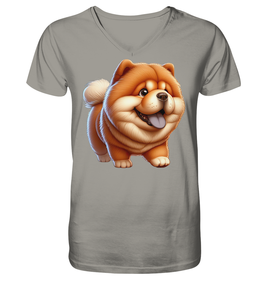 Chow Chow Cartoon Hund - personalisierbar - V-Neck Shirt