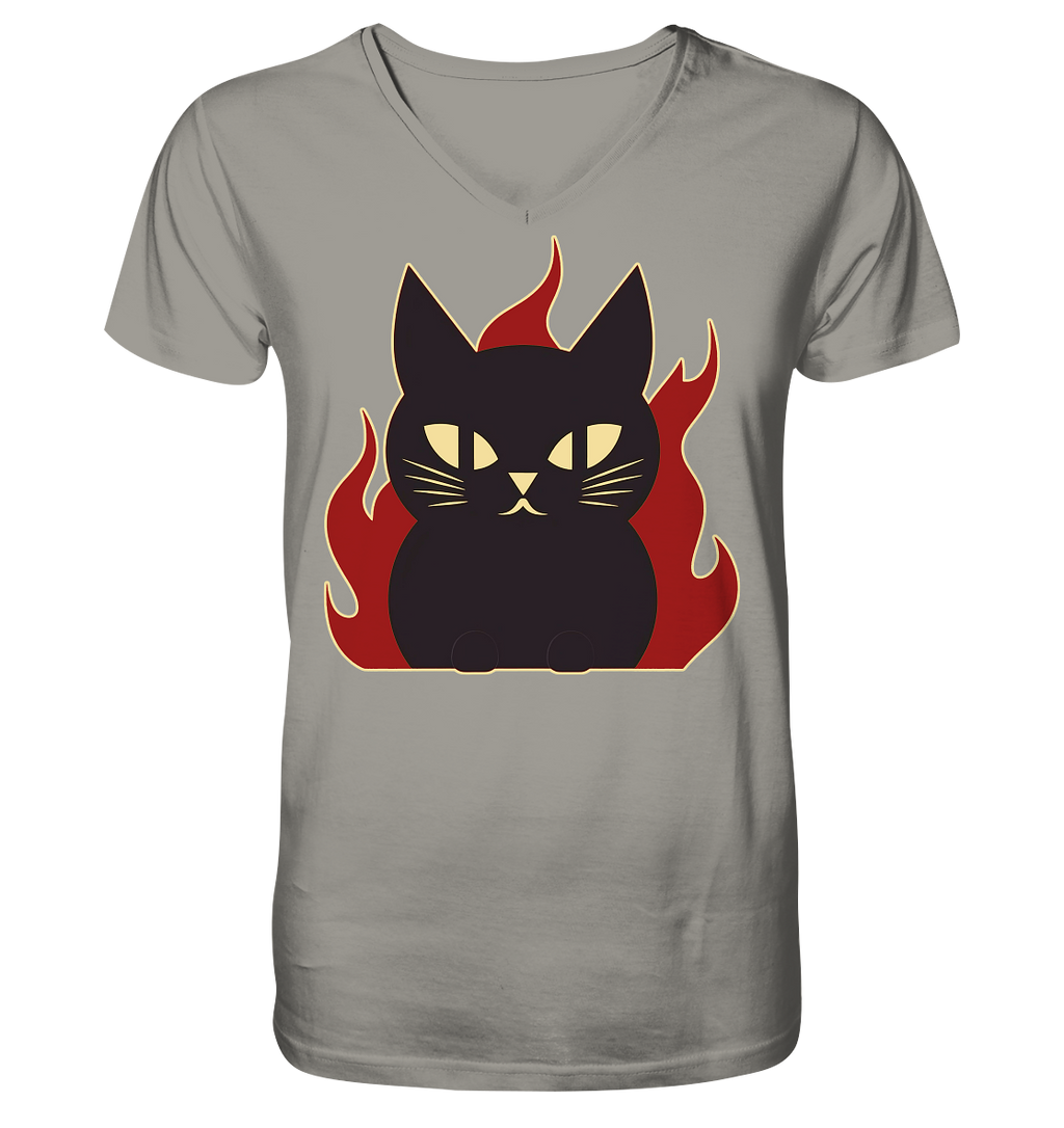 Devil Cat  illustration - V-Neck Shirt