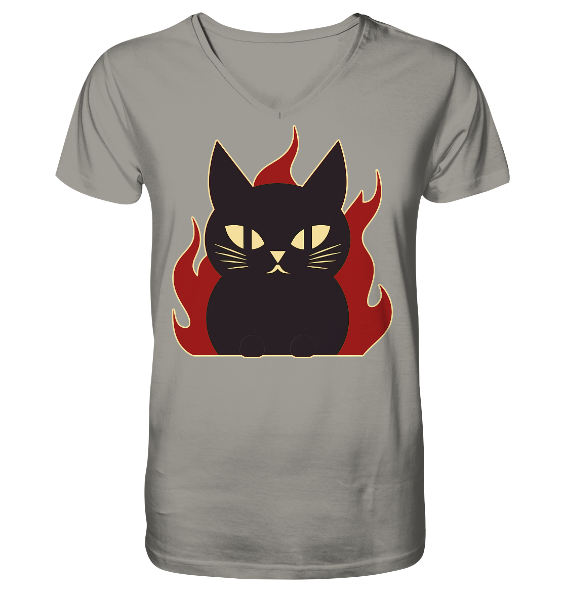 Devil Cat  illustration - V-Neck Shirt