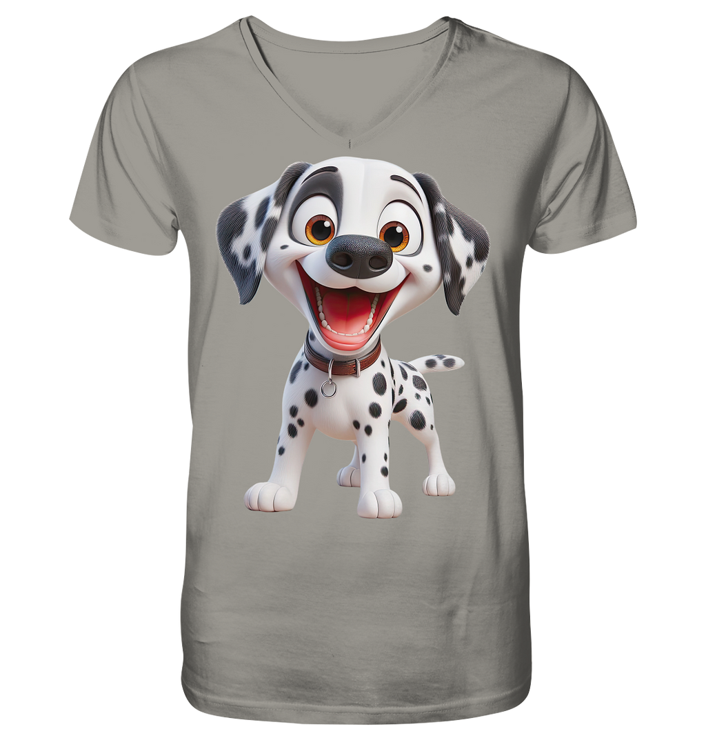 Dalmatina Cartoon - personalisierbar - V-Neck Shirt