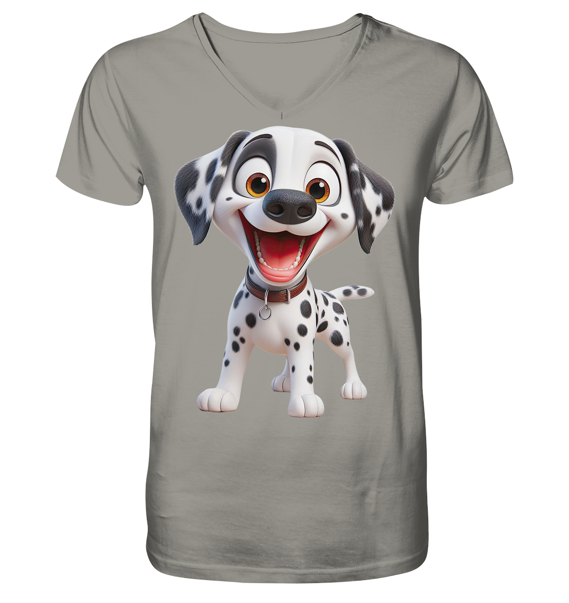 Dalmatina Cartoon - personalisierbar - V-Neck Shirt