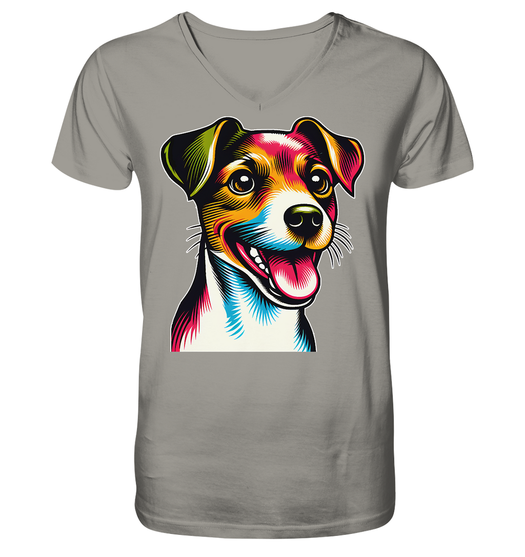 Jack Russell Terrier Pop Art - V-Neck Shirt