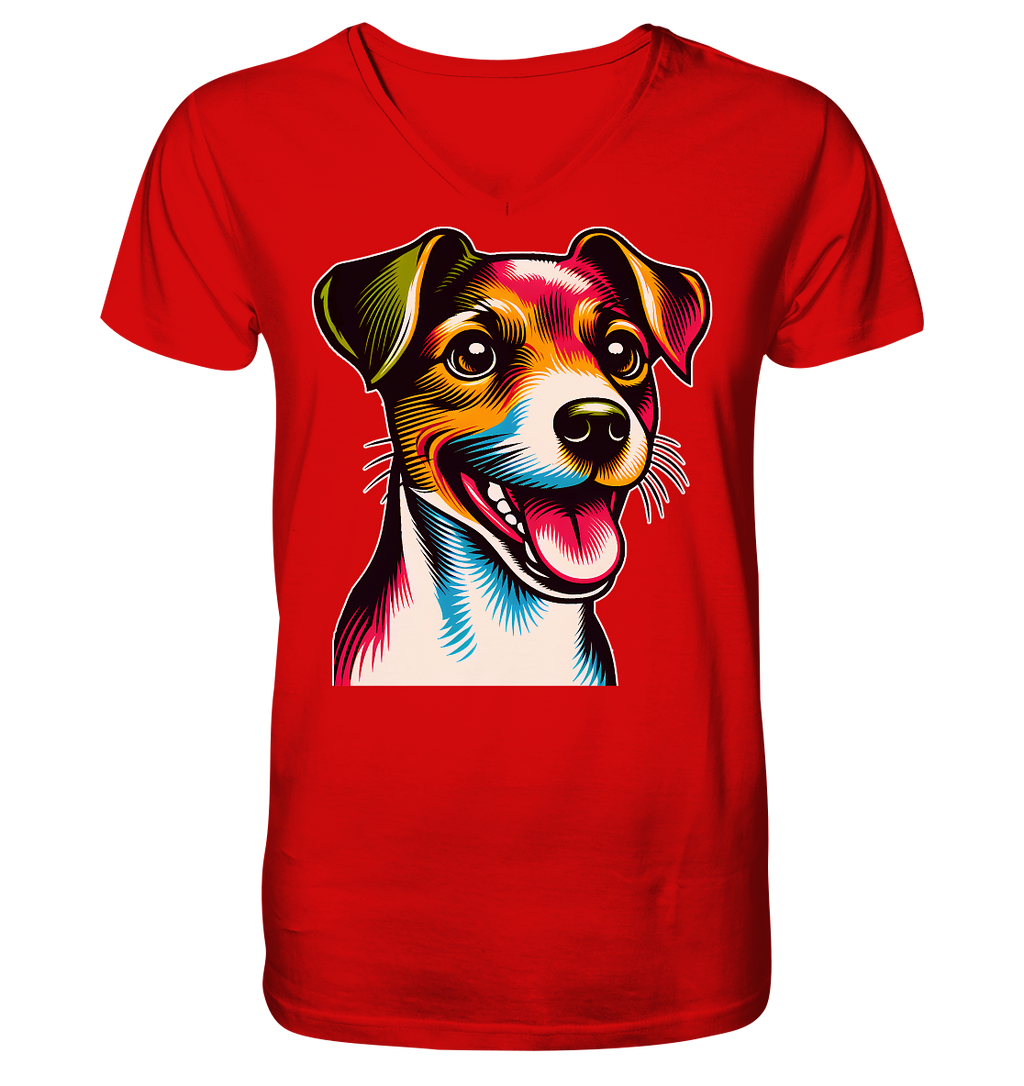 Jack Russell Terrier Pop Art - V-Neck Shirt