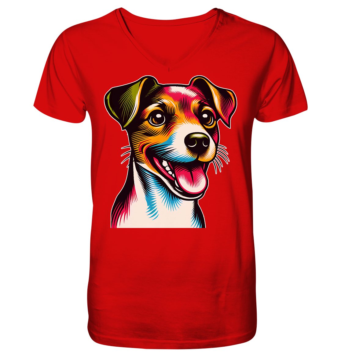 Jack Russell Terrier Pop Art - V-Neck Shirt