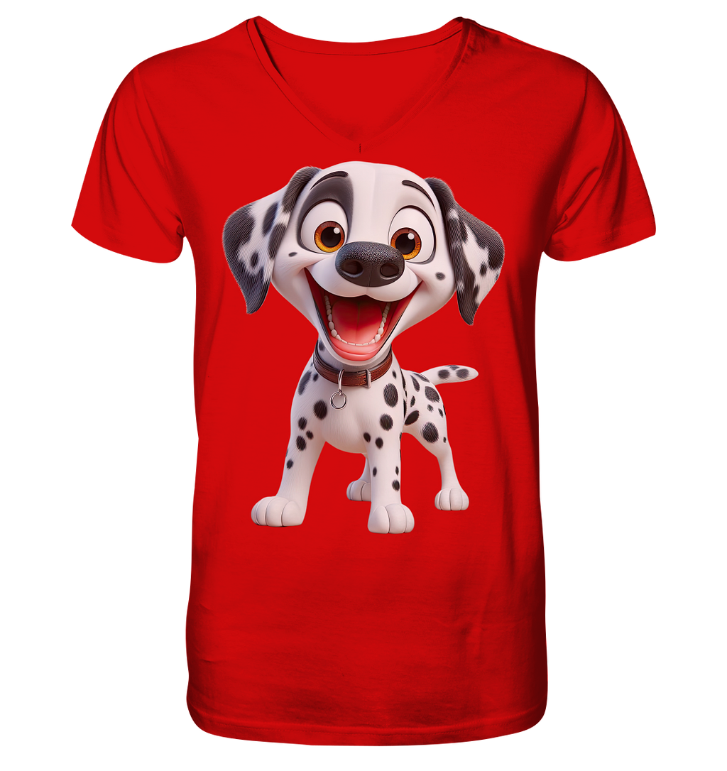 Dalmatina Cartoon - personalisierbar - V-Neck Shirt