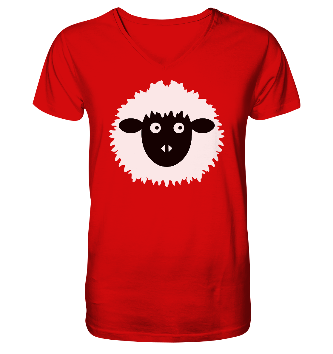 Schaf comic -personalisierbar - V-Neck Shirt