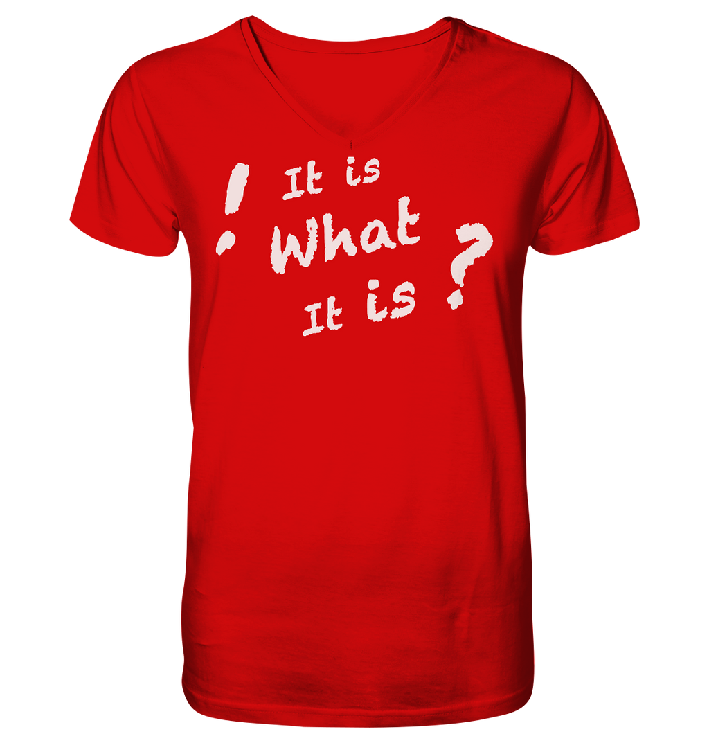 It is what it is - personalisierbar - V-Neck Shirt