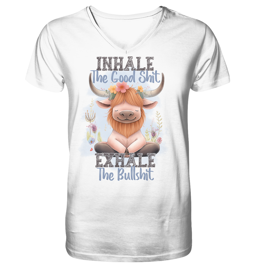 Yoga Highland Kuh - V-Neck Shirt