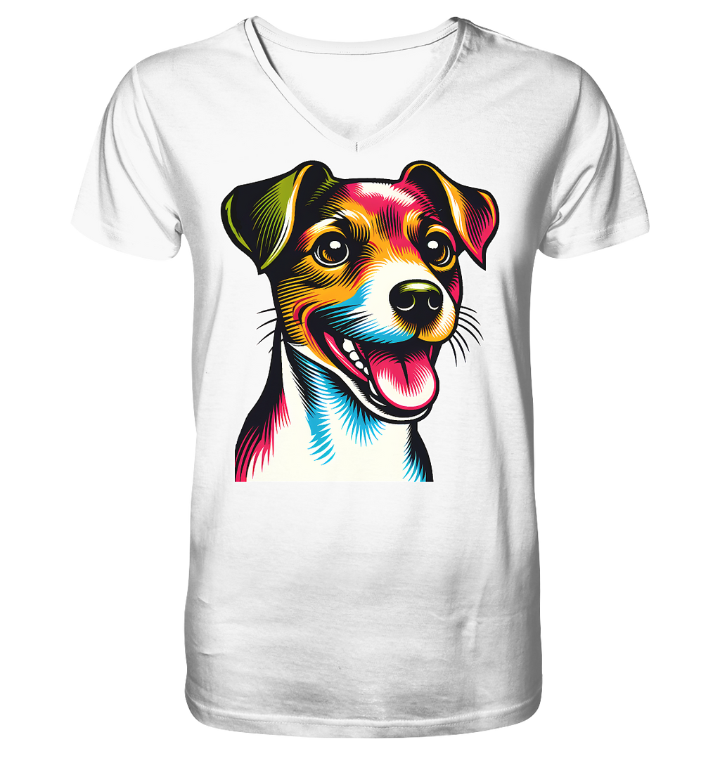 Jack Russell Terrier Pop Art - V-Neck Shirt
