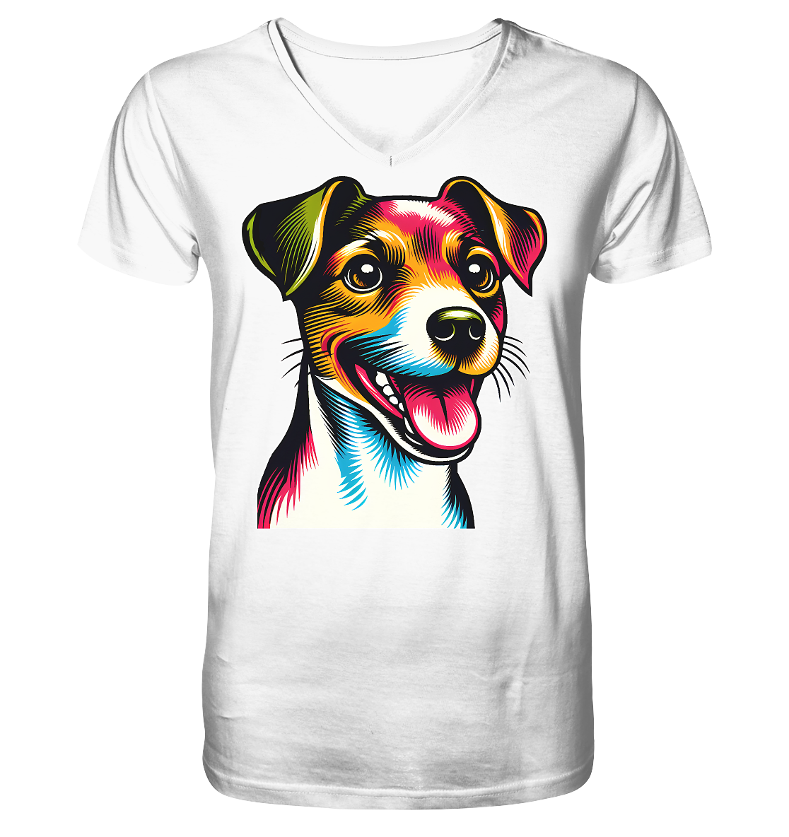 Jack Russell Terrier Pop Art - V-Neck Shirt
