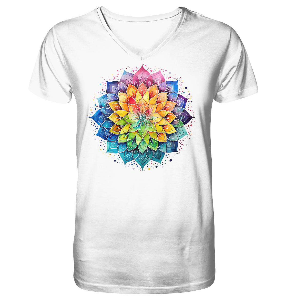Lotus Mandala Yoga - V-Neck Shirt