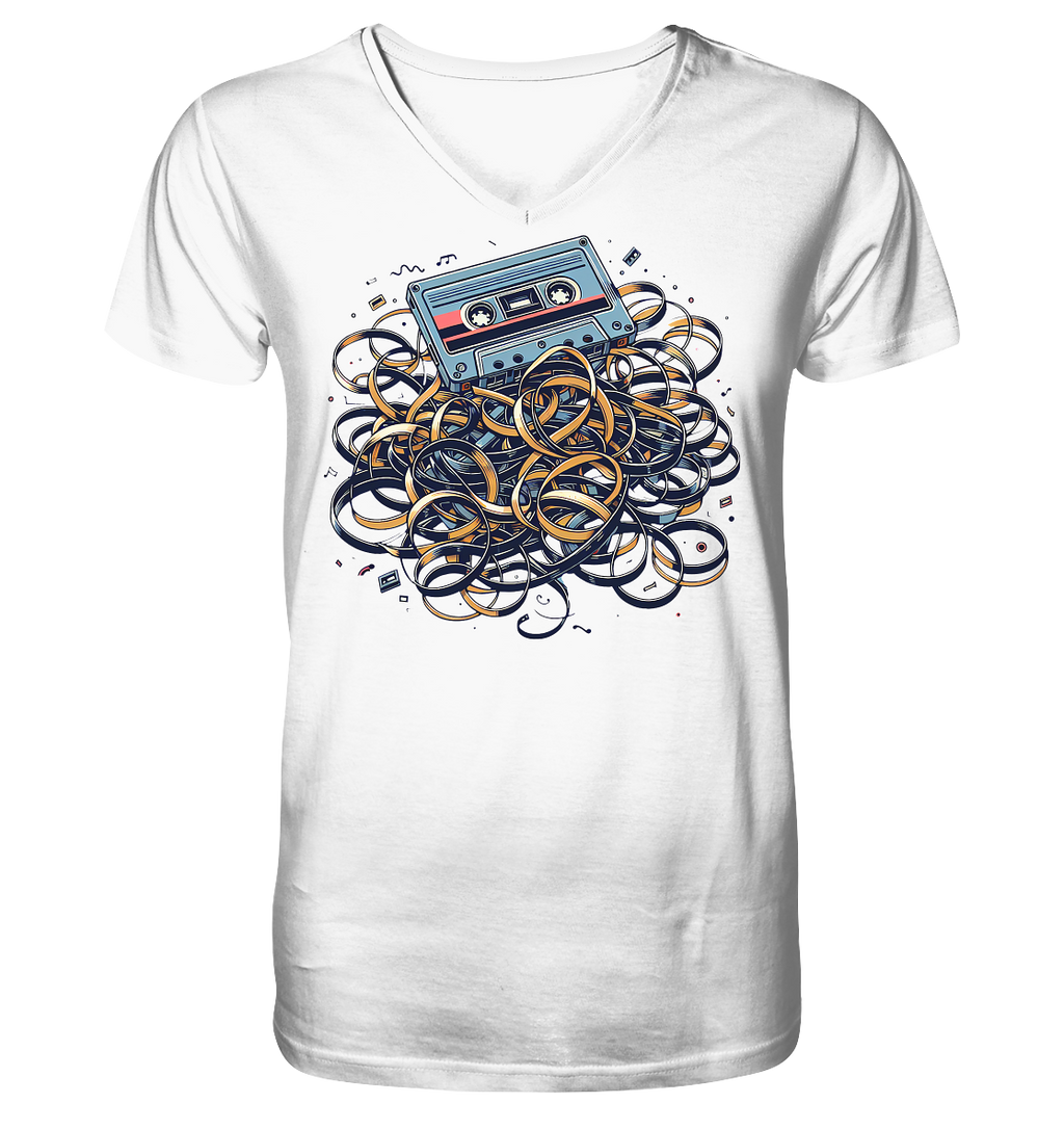 80s Kasettentape - V-Neck Shirt