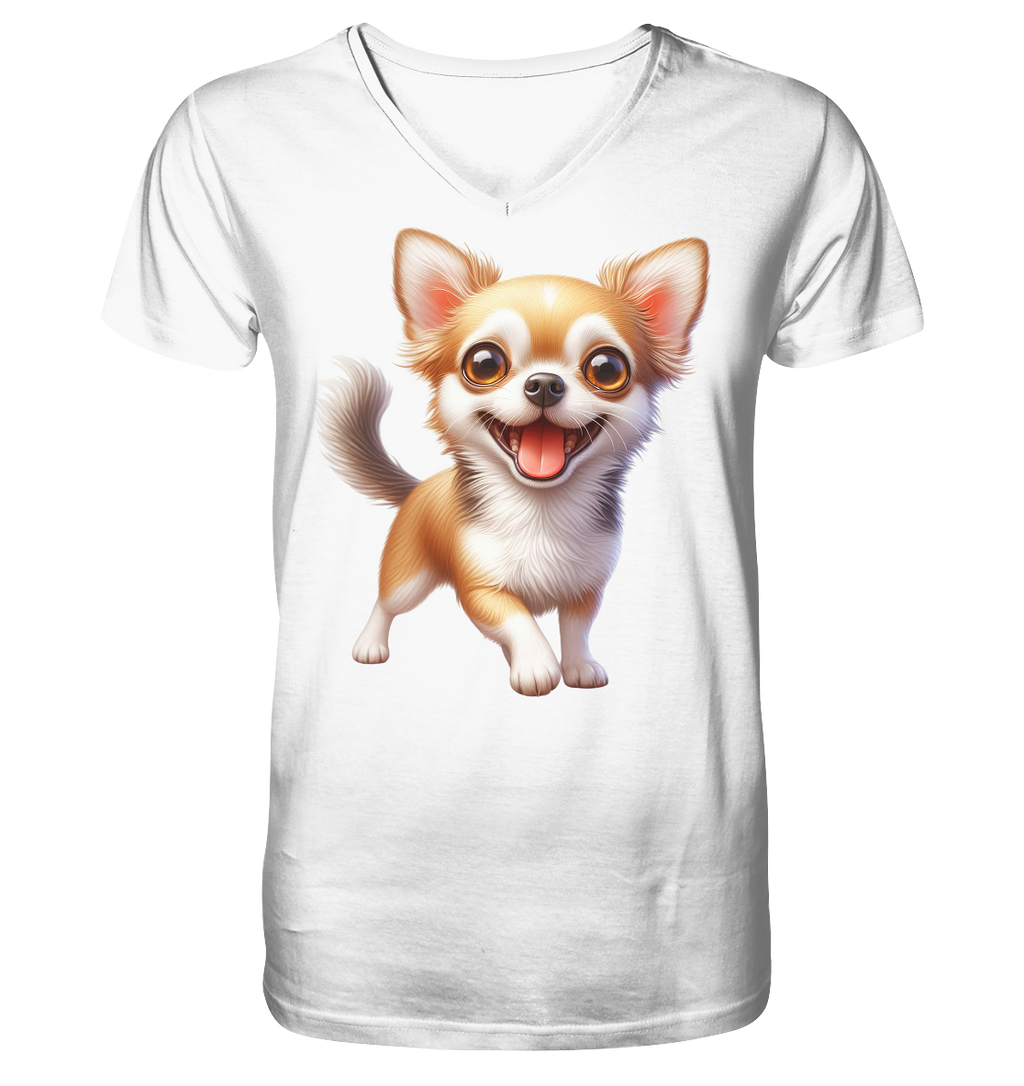 Chihuahua Cartoon - personalisierbar - V-Neck Shirt