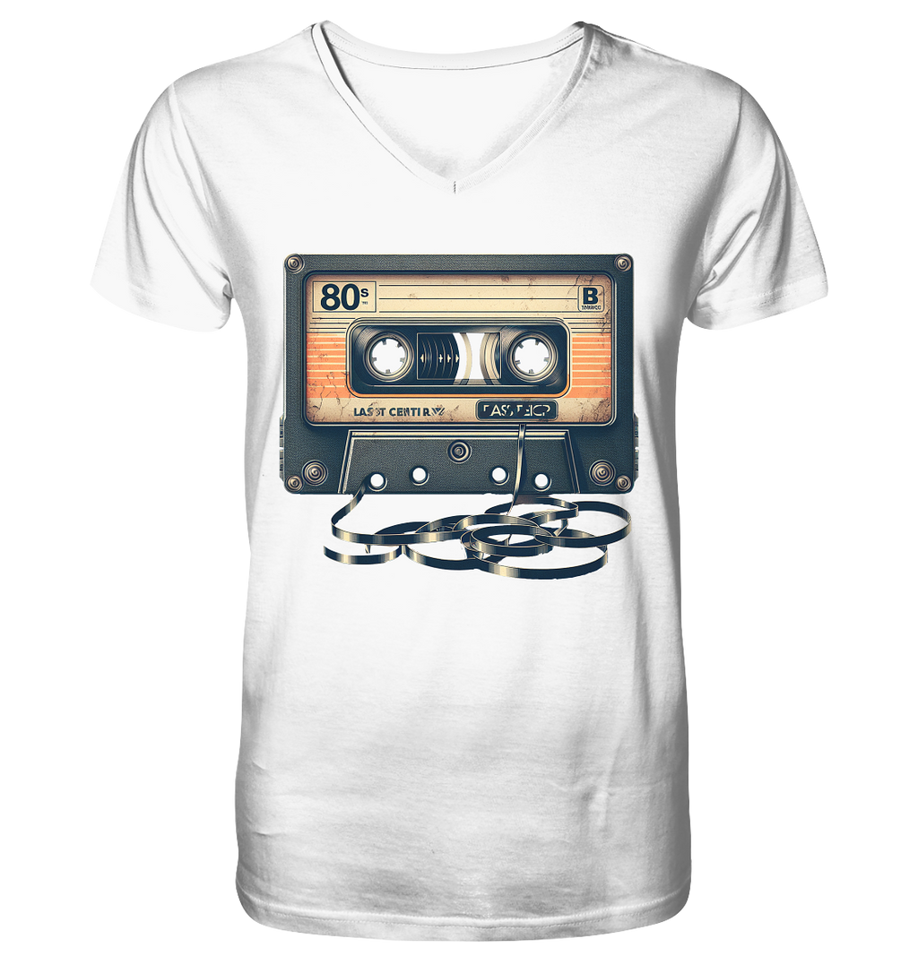 80s Kassettentape - V-Neck Shirt