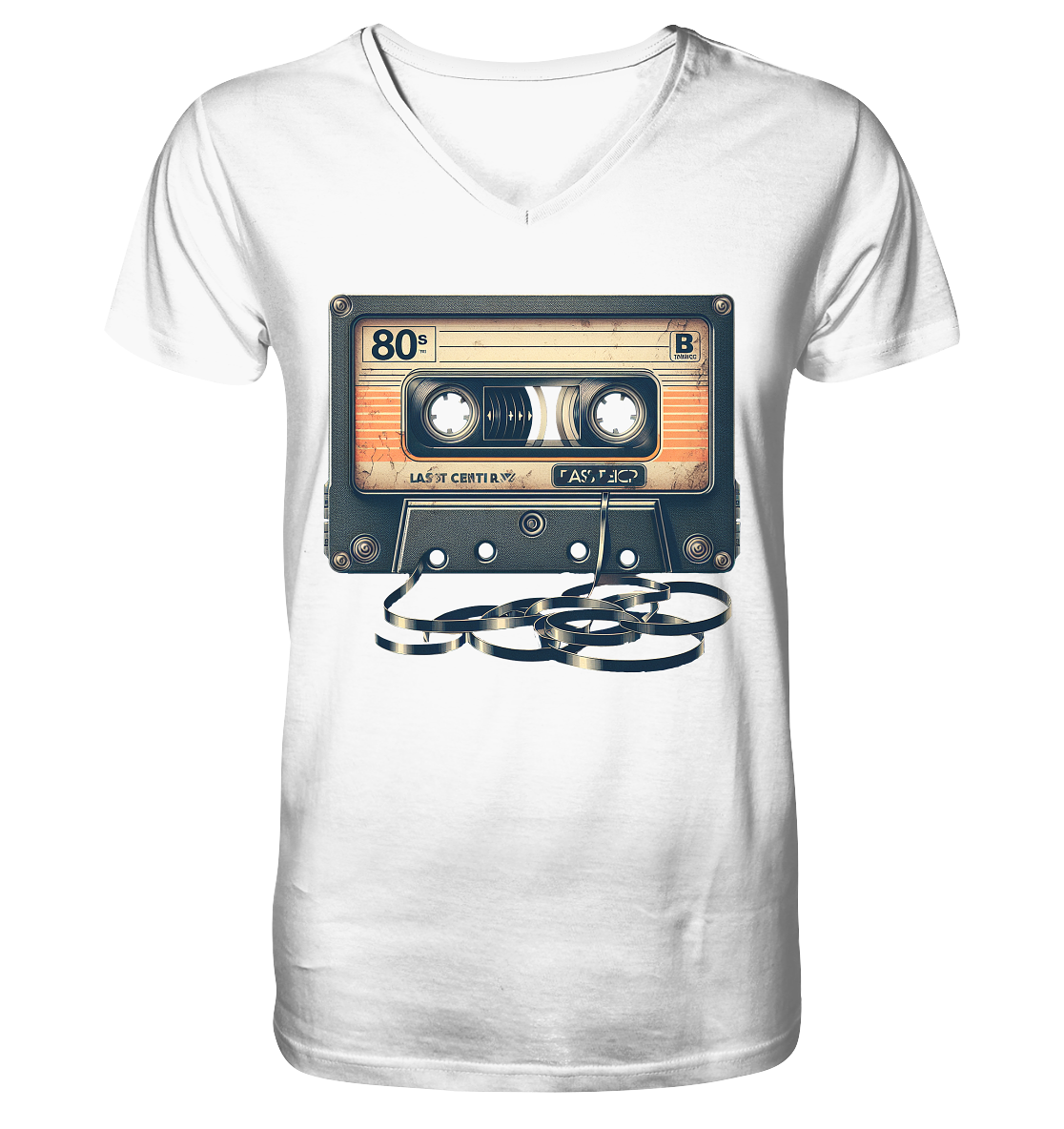 80s Kassettentape - V-Neck Shirt