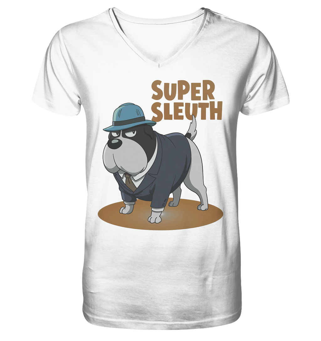 Hund Super Sleuth Detektiv - V-Neck Shirt