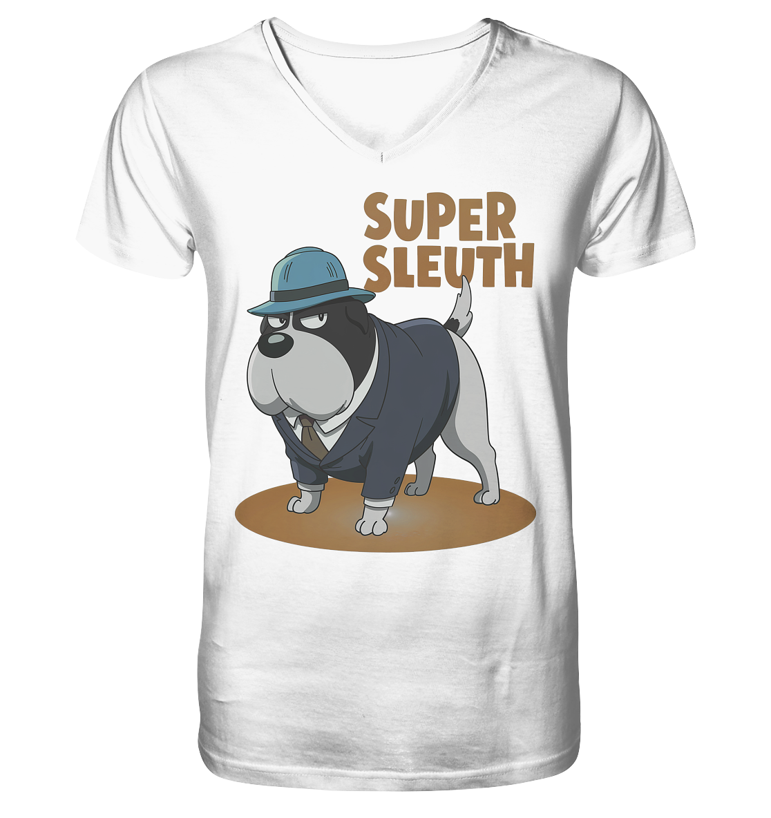 Hund Super Sleuth Detektiv - V-Neck Shirt