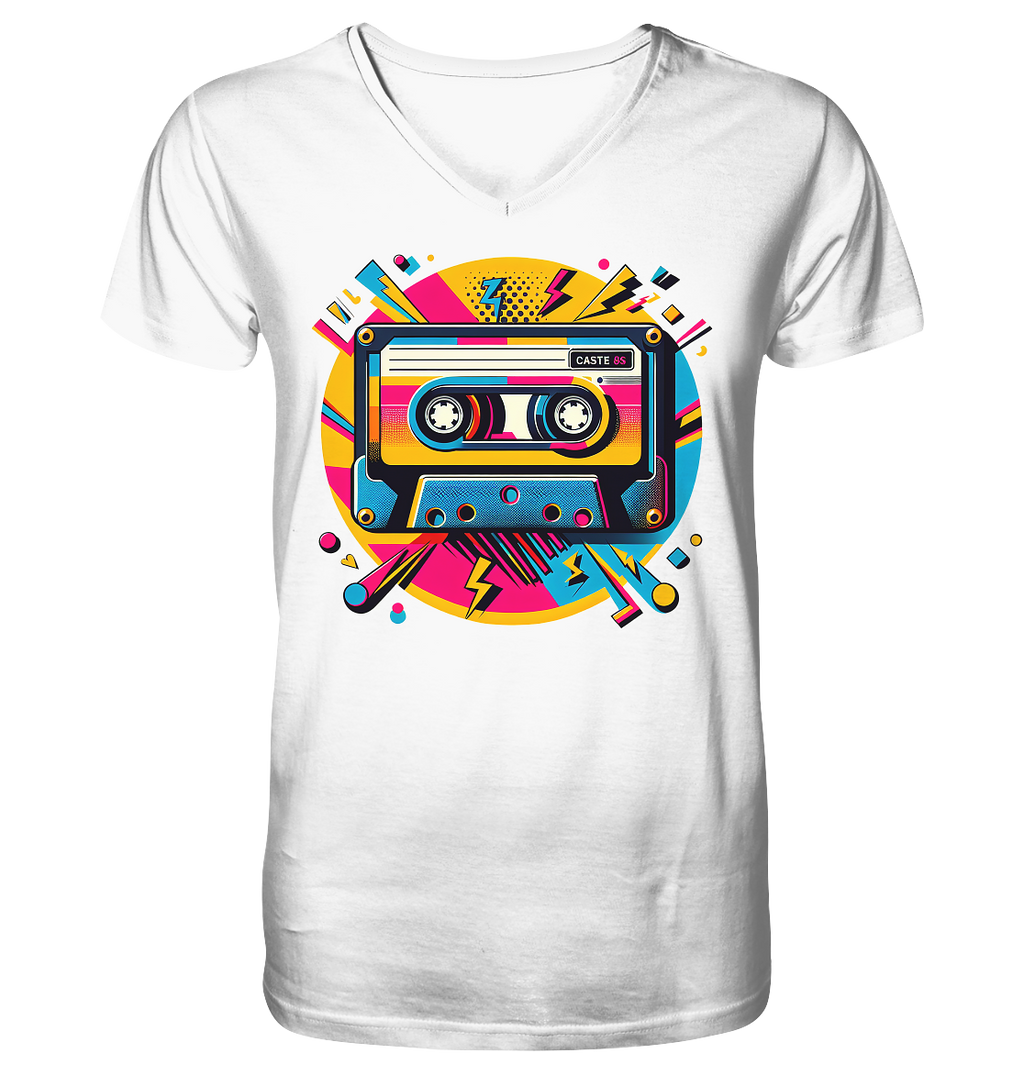 80s Kasettentape - V-Neck Shirt