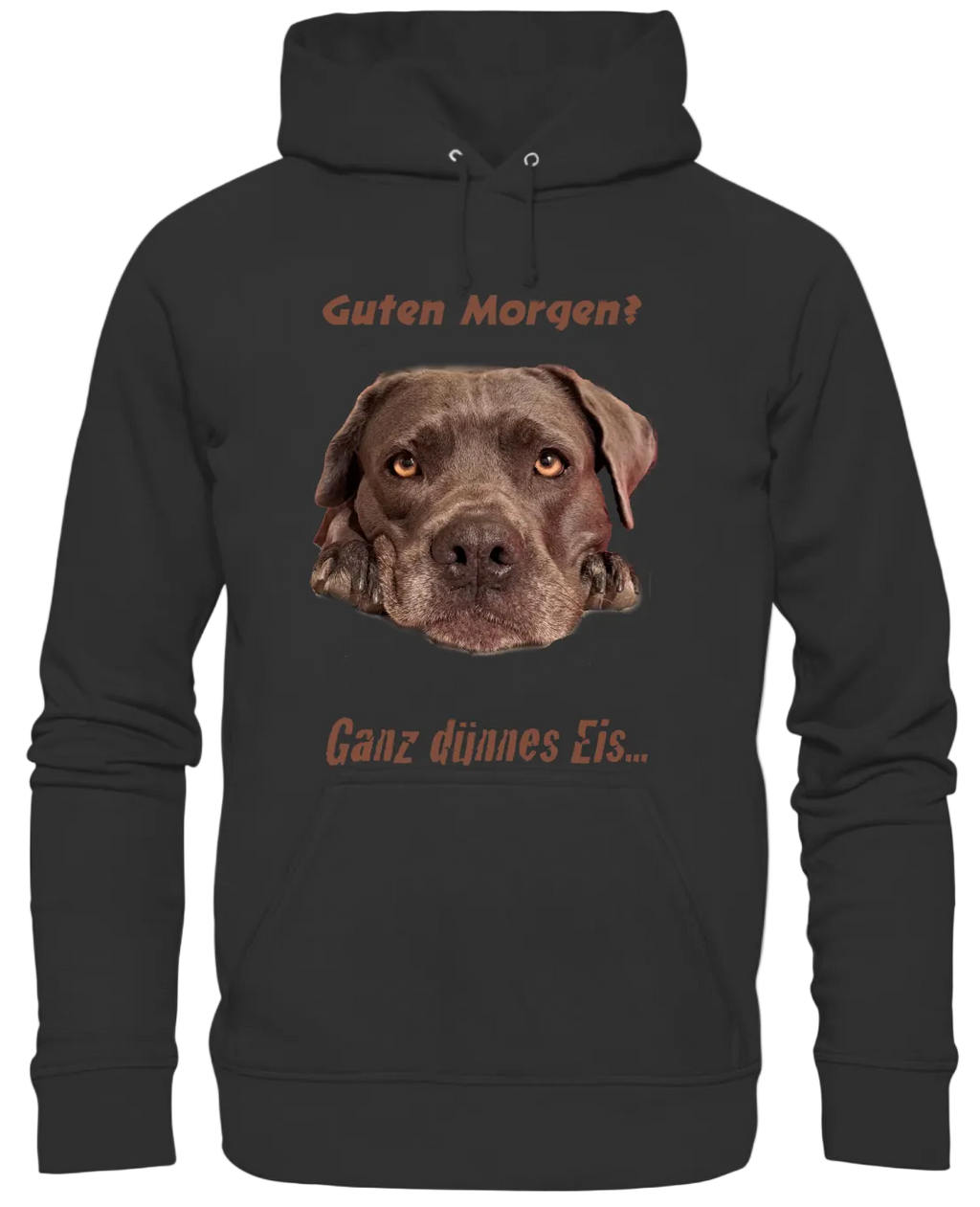 Dein Grumpy Tier - Guten morgen? Ganz dünnes Eis- personalisiert - Basic Unisex Hoodie PAWentura